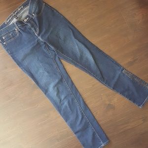Gap Super Skinny Dark Wash Jeans Zipper Cuff Sz 30